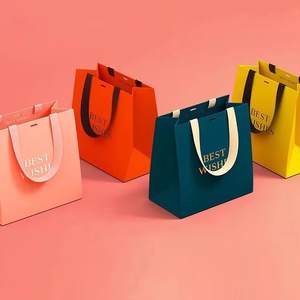 Sac cadeau en papier kraft de luxe personnalisé à bas prix avec votre propre logo - Product Image 5