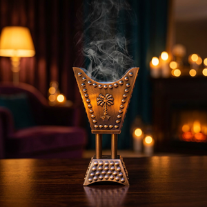 Bronze Metal Incense Burner Palm Tree Mabkhara <b>Oud</b> <b>Bakhoor</b> Censer Traditional Arabian Tabletop Home Fragrance Decor - Product Image 3