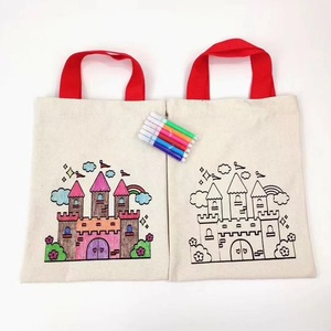 Xinsen Diy Hand Painted Canvas Bag For Children Art Creative Painting Graffiti Drawing <b>Toy</b> - Product Image 3