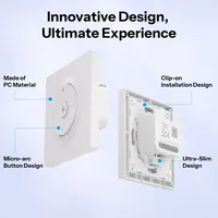 Boîtier de variateur d'intensité Sonoff EDIM Fusion Series, design ultra-plat en PC, bouton micro-arc, contrôle via application Wi-Fi pour