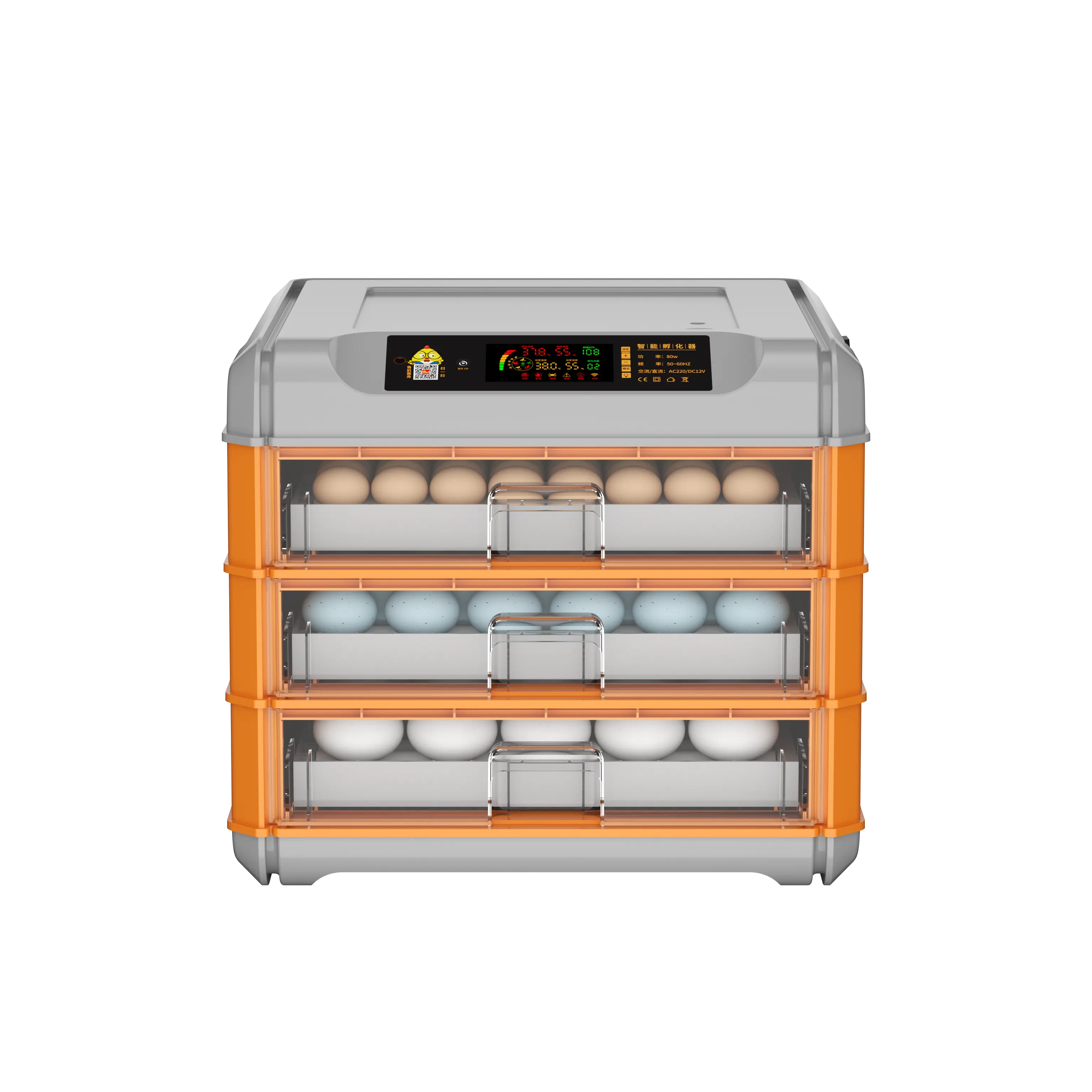 Incubateur 192 œufs de poulet, couveuse pour l'éclosion, nouveau Design