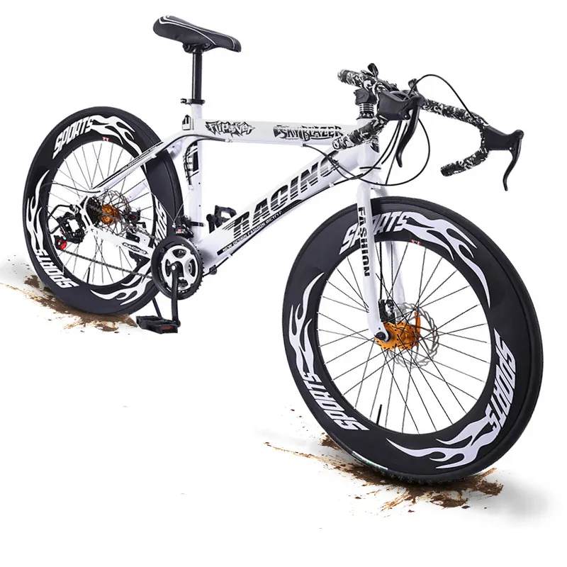 26 inç 700C yol yarış bisikleti 21 hız yeni stil süper hafif karbon yol yarış bisiklet bisiklet yarışı