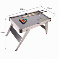 Table de jeux multifonctionnelle 5-en-1 de 44 pouces pour intérieur avec roulettes, incluant football, hockey, snooker, tennis, billard durable, support OEM