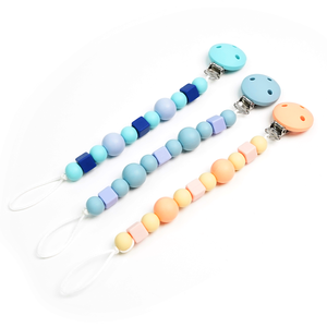 Nuevo Diseño Seguro Multi estilo no tóxico Bpa libre rosa azul bebé chupete de silicona Clip cadena - Product Image 6