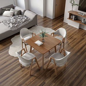 Современный минималистский квадратный обеденный стол, набор стульев для домашнего приема, для переговоров, молочного чая, кафе для небольших квартир - Product Image 1