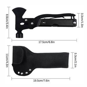 Multitool Camping Marteau Hache Randonnée Urgence <span class=keywords><strong>Survie</strong></span> Multitool 16 en 1 avec Mini Couteau Pliant Scie Tournevis Hachette Plier - Product Image 3