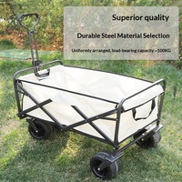 Chariot de camping pliable à quatre roues Taoli pour extérieur, rangement, remorque de camping, chariot de courses domestique, portable