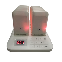 Bonne qualité Table radiomessagerie Beeper 1 Base 16 Buzzers pas de vibrant sans fil serveur système d'appel téléavertisseur pour Restaurant Dessert Bar