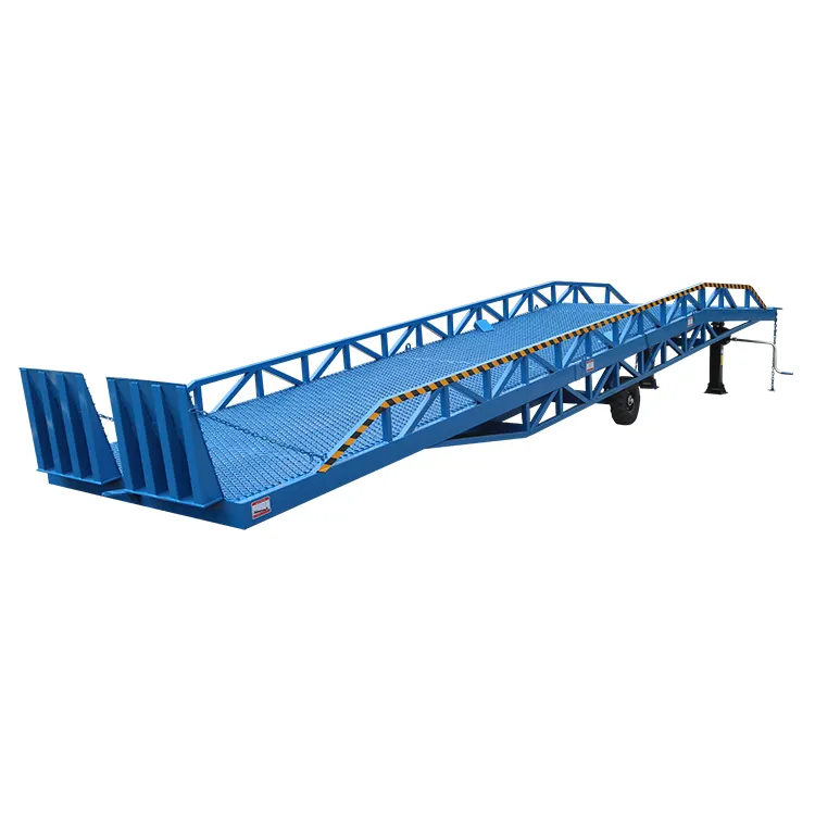 8 ton mobile boarding bridge shipping platform car loading ramp untuk kontainer