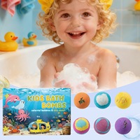 Ensemble de 6 bombes de bain, bombes de bain de qualité supérieure, colorées et pétillantes avec une surprise à l'intérieur, ingrédients hydratants, cadeau d'anniversaire