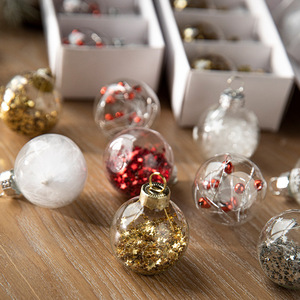 Palline di Natale in Vetro Trasparente a Forma di Fiocco di Neve - Ornamenti Appesi Brillanti e Scintillanti per Albero di Natale e Decorazioni Festive - Product Image 4