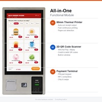 Kiosque de commande en libre-service mural pour restaurant, écran tactile, kiosques de paiement, kiosque de paiement automatique, machines de paiement par carte