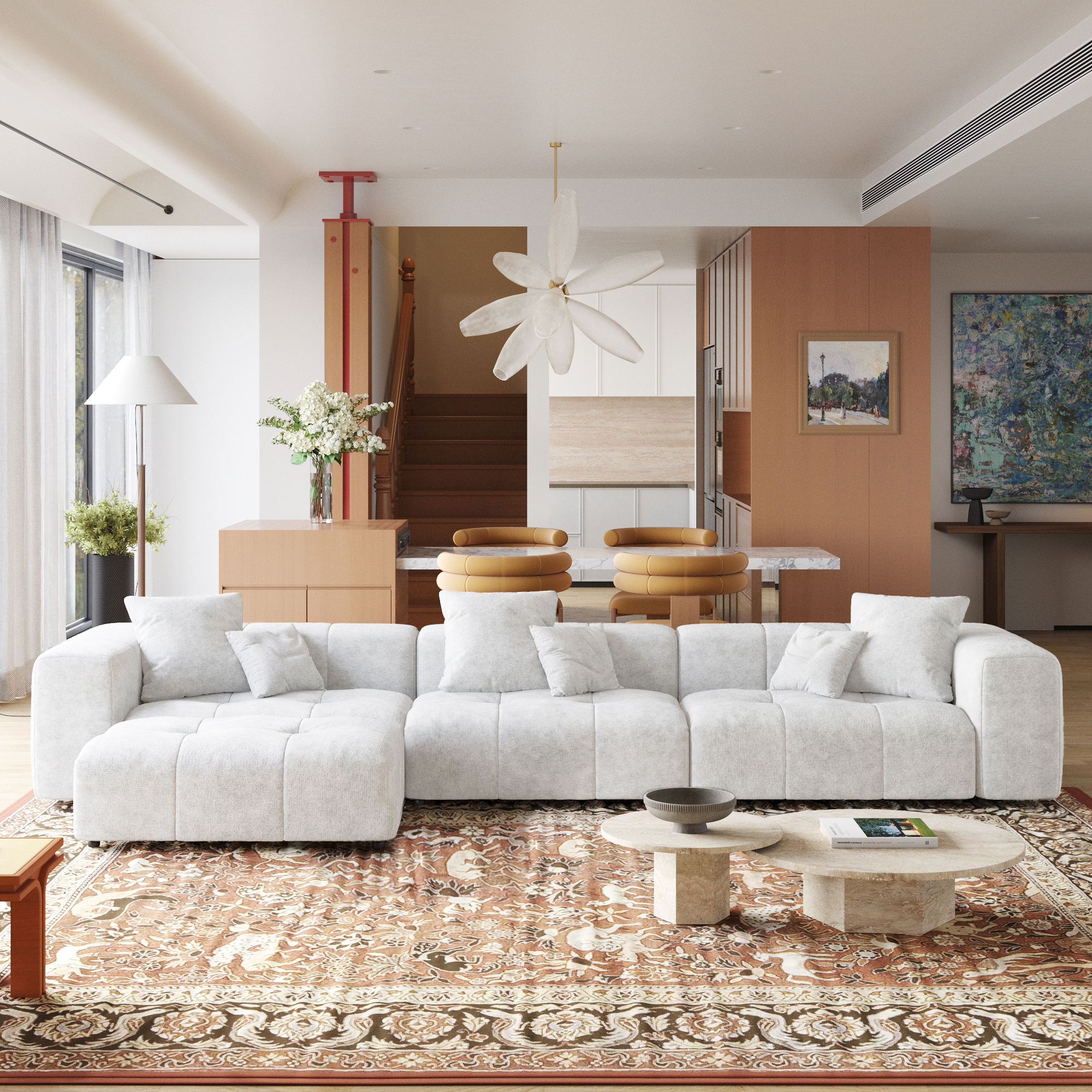 3 places + 1 Ottoman