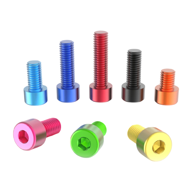 M3 M4 M5 M6 7075 Aluminum Alloy Socket Head Cap Screw Anodized Color Cylinder Head Hex Bolt Super Hard Aerospace Fastener