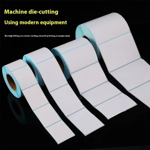 Rollo de papel de etiqueta adhesiva sensible al calor de tres pruebas Eyoubao personalizado 100*100/100*150 para Amazon Lista de logística en blanco supermercado - Product Image 3