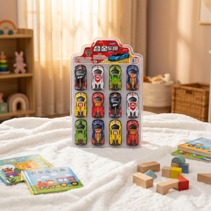 Assortiment de voitures de course télécommandées en métal à rétrofriction, grande taille, pack de présentation pour enfants - Product Image 2