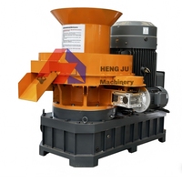 Machine à granulés de bois à matrice annulaire compacte en acier inoxydable, ligne de production industrielle de granulés de biomasse 220V/380V 55Kw pour sciure de bois et paille