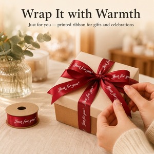 Nastro in Raso Stampato All'Ingrosso Solo per Te, 196 Colori, Rotoli di Nastro con Scritta Corsiva per Confezioni Regalo, Colori Personalizzabili - Product Image 4