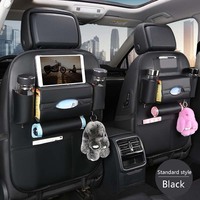 Organisateur de rangement multifonctionnel moderne et pliable en PU pour dossier de siège de voiture
