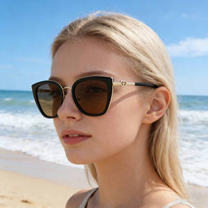 Gafas de sol polarizadas Karl Lagerfeld Cat Eye para mujer UV400, montura negra, lentes TAC, parasoles de clase 2, estilo para exteriores - Product Image 4