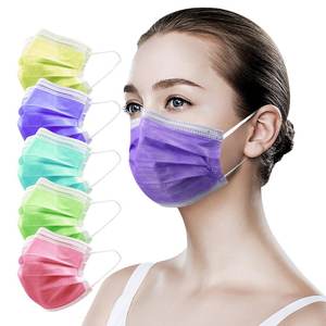 Masker Medis Bedah Sekali Pakai 3 Lapis Nonwoven TIPE IIR Masker Wajah Gigi Masker Pelindung untuk Penggunaan Sehari-hari - Product Image 1