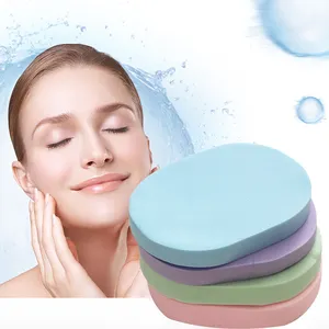 Colorful Facial Cleansing Sponge Exfoliating Wash Round Face PVA Sponge Cosmetic Beauty Sponge