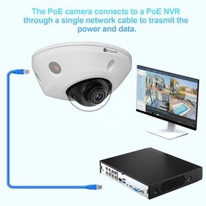 Caméra IP PoE 4COVR 6MP avec capteur Sony, mini caméra réseau couleur anti-vandalisme, Plug & Play, double éclairage couleur, caméra de sécurité CCTV - Product Image 2