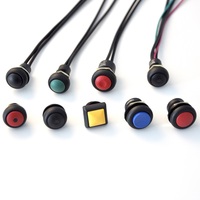 Interrupteur à bouton-poussoir Toowei 12 mm 2A 250V IP67 à deux broches momentané pour moto