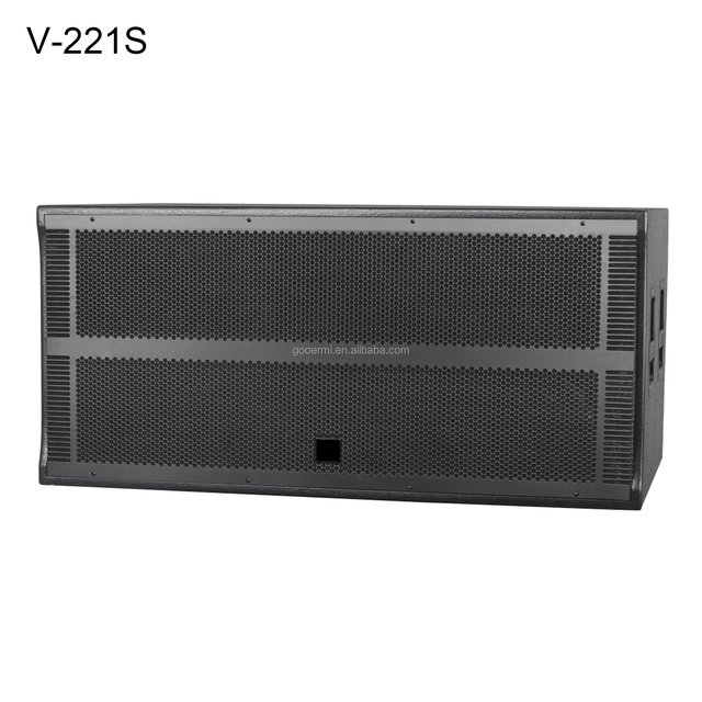 Gooermi V-221S 21-Inch 2-Channel Neodymium Ferrite Magnet Wooden Surround Sound Speaker Outdoor Portable Durable