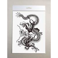 Autocollant de tatouage temporaire Dragon Chinois en gros, imperméable, auto-adhésif, pour homme et femme, pour le corps, le bras, la jambe, motif artistique