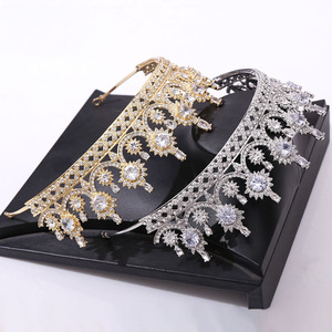 Corona diadema sposa di lusso decorazione per capelli da sposa temperamento corona della <span class=keywords><strong>regina</strong></span> accessorio per abito da banchetto - Product Image 6