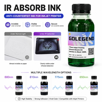 Encre noire à absorption infrarouge à base d'eau pour imprimantes jet d'encre, sécurité pour impression numérique invisible noire 775 nm 12