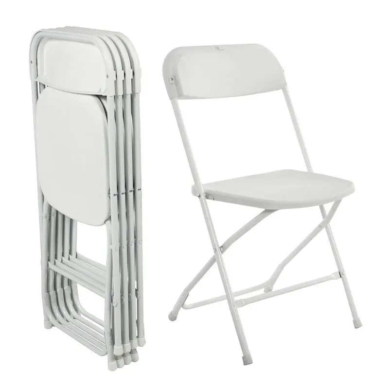 Popular Stock furniture modern plastic folding wedding chairs for party