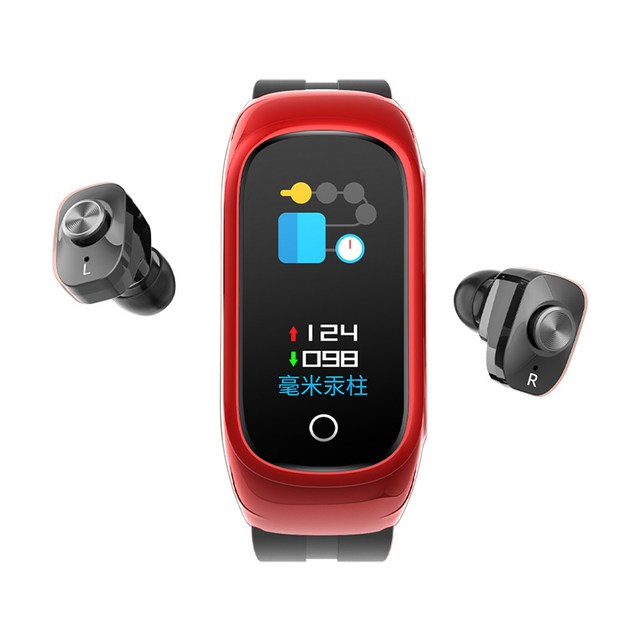 2 in 1 Smart Watch with TWS Earphones N8 Wireless Earbuds Smart Bracelet BT Calling Phone Heart Rate Sleep Monitor Sport Watch