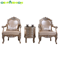 Fauteuil de lecture classique baroque français OE-FASHION, fauteuil de loisirs en cuir, style européen de luxe, canapé en bois massif