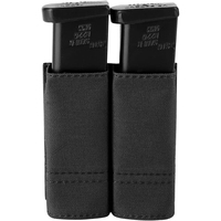 Portacargador Doble, Portacargador MOLLE de Liberación Rápida para Cargadores Dobles de 9 mm / .40 cal / 45 ACP