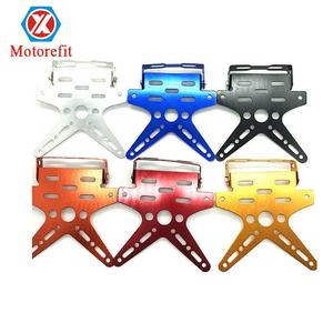 Support de plaque d'<span class=keywords><strong>immatriculation</strong></span> de <span class=keywords><strong>moto</strong></span> cnc, ajustable pour motocyclette, support de plaque d'<span class=keywords><strong>immatriculation</strong></span>, couverture en alliage d'aluminium universel - Product Image 1
