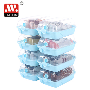 Organizzatore di scarpe impilabile personalizzato di alta qualità PP plastica eco friendly scatola di immagazzinaggio per scarpe 8 pz - Product Image 2