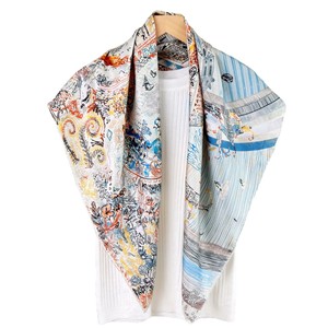 90x90cm 14 Momme Twill 100% Mulberry Silk Square Scarf, Wholesale Women Fashion <b>Shawl</b> Hijab Neck <b>Wrap</b> - Product Image 5