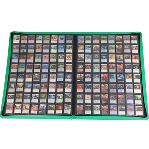 Classeur de cartes à collectionner en cuir PU à 64 pochettes, grande capacité, avec logo personnalisé, <span class=keywords><strong>noir</strong></span>, pour cartes de jeu et de sport - Product Image 1