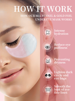 OEM/ODM 60 masques pour les yeux bicolores à la perle et à l'acide hyaluronique, patchs hydratants profonds pour le contour des yeux, réduction des cernes et des poches