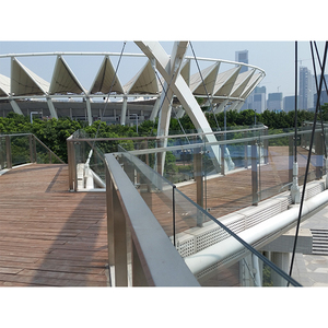 חוזק גבוה מערכת נירוסטה מעקה זכוכית מחוסמת עיצוב מודרני מרפסת גדר מרפסת מדרגות חיצונית - Product Image 3