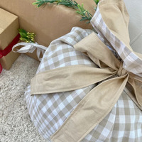 Ornements de Noël personnalisés Sublimation Santa Sack Vichy Grands sacs-cadeaux de Noël
