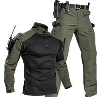 Combinaison de camouflage à manches longues pour homme, style américain, équipement d'entraînement en plein air, uniforme tactique, polyester, séchage rapide, vente en gros