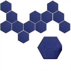 Panneaux acoustiques hexagonaux en fibre de polyester sur mesure, absorption acoustique hautement efficace, respectueux de l'environnement, NRC 0.9, salon, chambre à coucher - Product Image 2