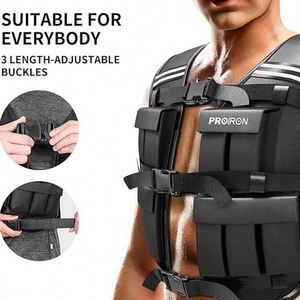 Gilet lesté de fitness et de mode avec fermeture éclair et imperméable pour la course et l'entraînement, capacité 50 kg, sac de poitrine pour homme - Product Image 2