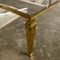 Table de salle à manger moderne de luxe en acier inoxydable pour hôtel, salon, appartement, hôpital - Durable et empilable