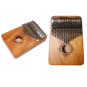 사용자 정의 로고 엄지 피아노 17 키 휴대용 Mbira 손가락 선물 성인을위한 Kalimba