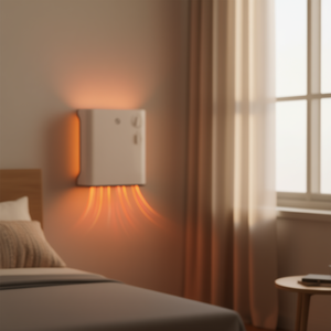 Calentador Eléctrico de Pared de 1500W con Ajuste de Perilla, Elemento Calefactor PTC, Protección Contra Sobrecalentamiento y Antivuelco, para Dormitorio y Sala de Estar - Product Image 2