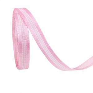 Ruban en polyester doré personnalisé de 1/1,6 cm de large et de 10 yards de long, idéal pour la décoration de fête de révélation du sexe de bébé (fille) - Product Image 3